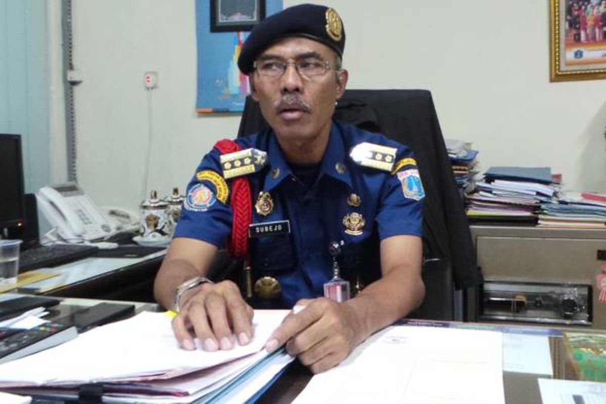 Kepala Dinas Penanggulangan Kebakaran dan Penyelamatan DKI Jakarta Subejo, saat ditemui di kantornya di Jalan Zainul Arifin Jakarta Pusat, Rabu (11/3/2015). 