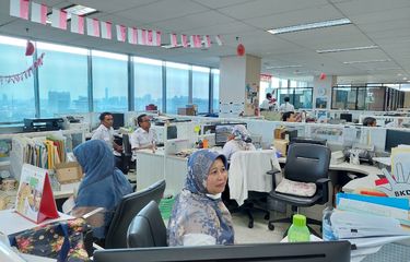 Suasana kantor Badan Kepegawaian Daerah (BKD) DKI Jakarta yang terletak di lantai 20 Gedung Blok G Balai Kota DKI Jakarta, Rabu (26/4/2023).