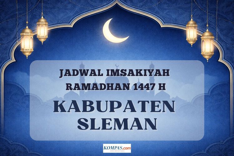 Jadwal imsakiyah Ramadhan 2026 Kabupaten Sleman lengkap dari tanggal 1 - 30 Ramadhan 1447 H.