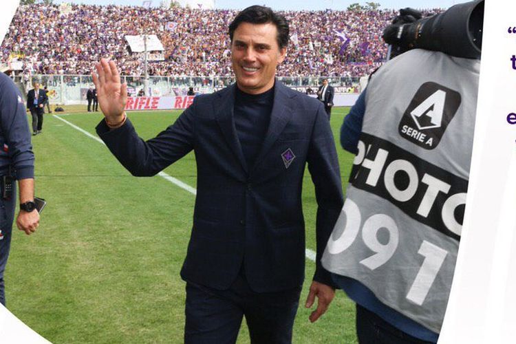 Vincenzo Montella tampak semringah usai laga Fiorentina vs Udinese di Stadion Artemio Franchi, 6 Oktober 2019.