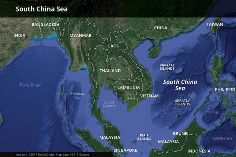 Peta Laut China Selatan.
