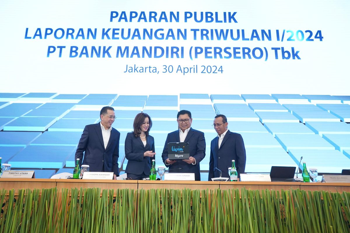 Paparan publik laporan keuangan triwulan I-2024, Selasa (30/4/2024).