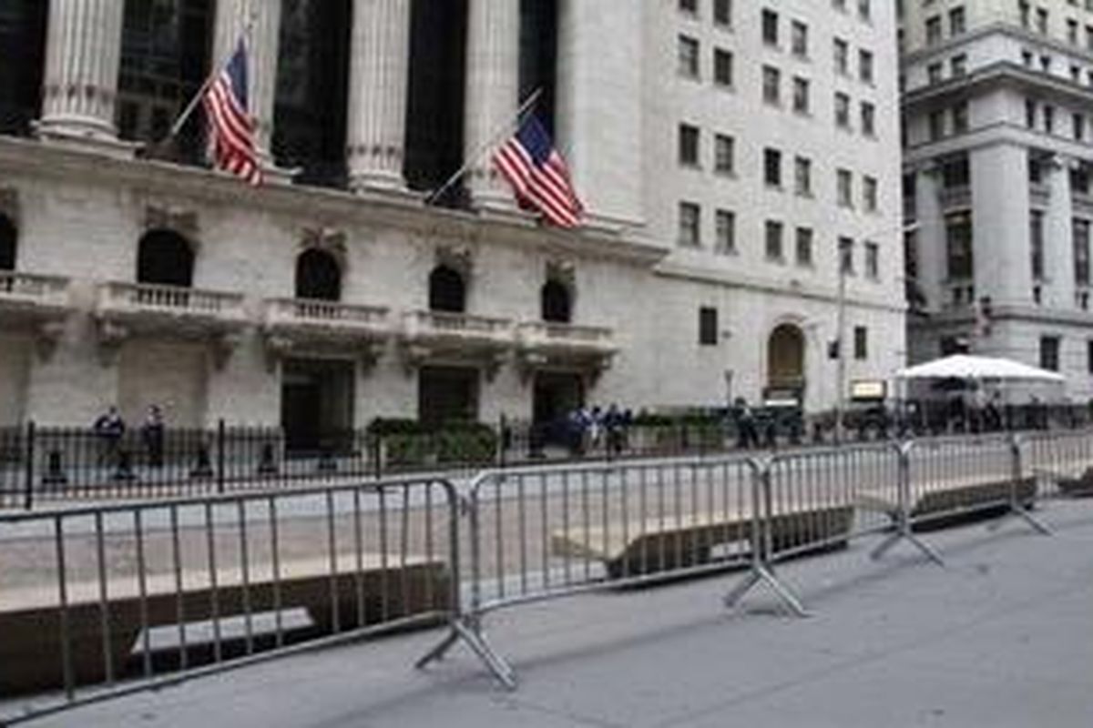 Gedung Bursa Efek New York (NYSE), Wall Steet, Distrik Finansial, New York