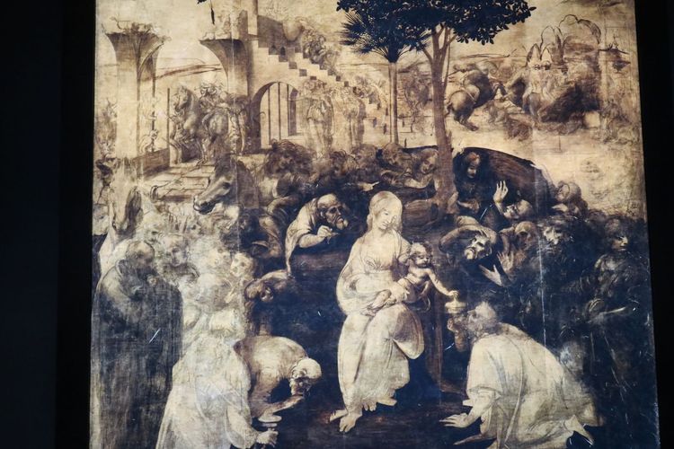 Adoration of the Magi karya Leonardo da Vinci