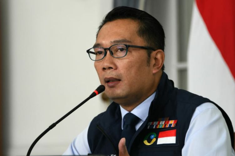 Gubernur Jawa Barat Ridwan Kamil saat menghadiri konferensi pers perkembangan Covid-19 Jabar di Gedung Pakuan, Kota Bandung, beberapa waktu lalu.