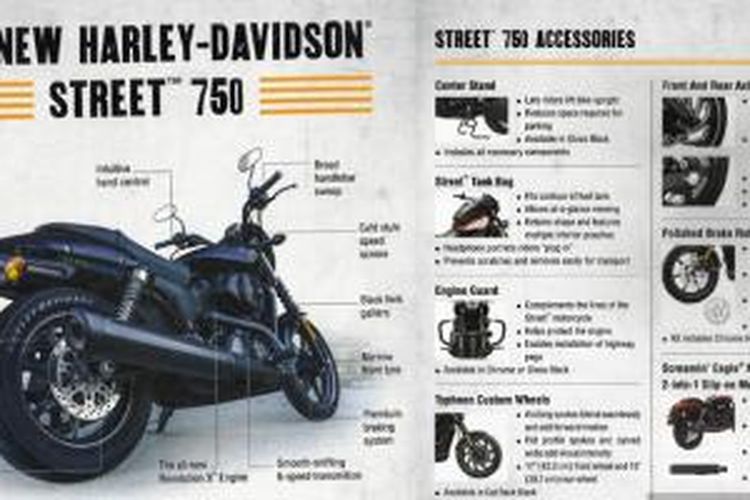 Aksesori Orisinil Harley-Davidson Street 750 
