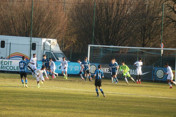 Laga Garuda Select vs Tim U-17 Inter Milan yang berlangsung di Suning Youth Development Centre, Milan, Rabu (22/1/2020).