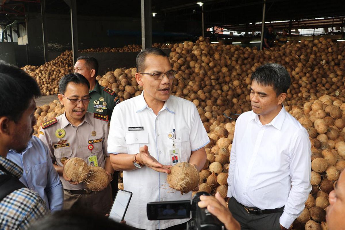 Komoditas kelapa parut RI untuk diekspor.