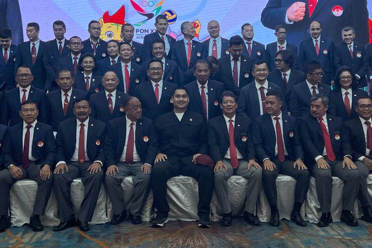 Pengurus Komite Olahraga Nasional Indonesia (KONI) periode 2023-2027 resmi dilantik oleh Menteri Pemuda dan Olahraga (Menpora) Dito Ariotedjo di Hotel Pullman Central Park, Jakarta, Selasa (1/8/23)