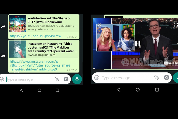 Picture-in-picture WhatsApp Android