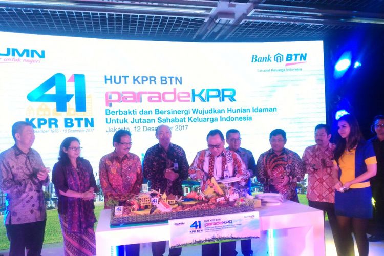 Perayaan 41 tahun kredit pemilikan rumah (KPR) oleh PT Bank Tabungan Negara (Persero) Tbk, Selasa (12/12/2017).