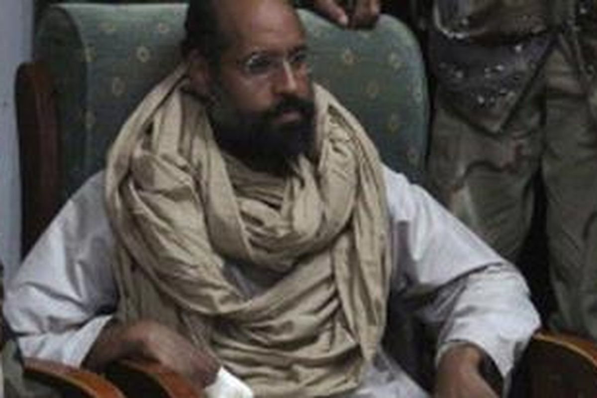 Saif al-Islam didakwa dengan tuduhan pelanggaran HAM. 