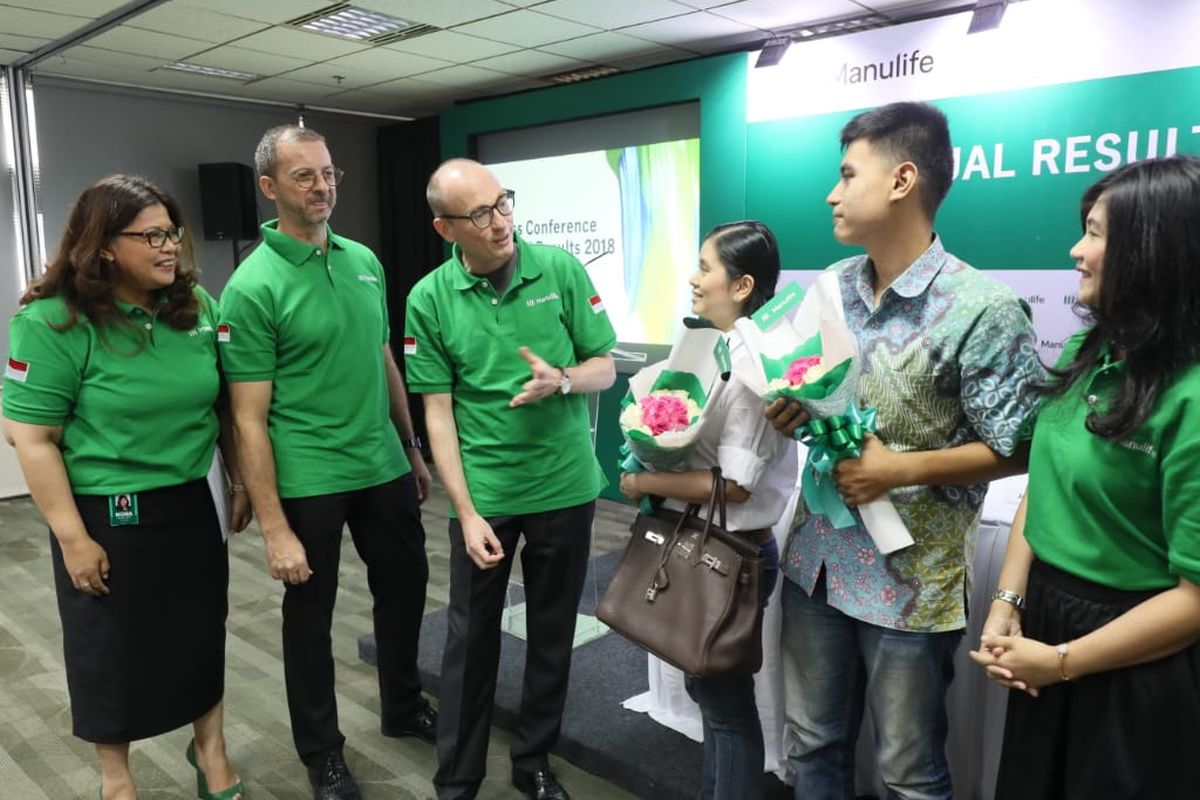 Pemberian apresiasi kepada nasabah Manulife Indonesia di Jakarta, Senin (20/5/2019).