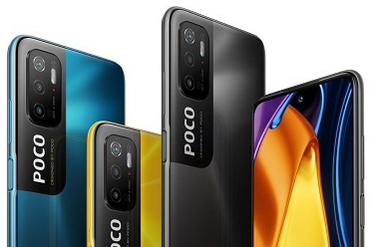 Poco M3 Pro 5G hadir dalam tiga varian warna, yakni Poco Yellow, Power Black, dan Cool Blue.