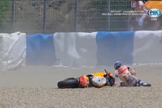 VIDEO - Kualifikasi MotoGP Andalusia, Alex Marquez Terjatuh di Tikungan Kelima