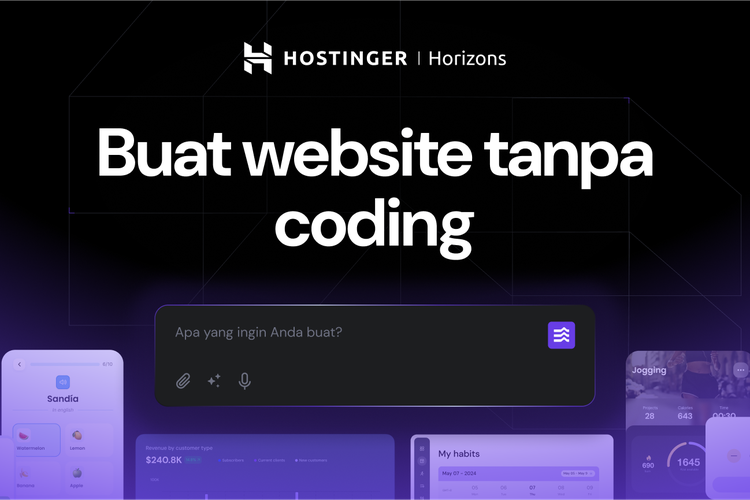 Hostinger menghadirkan solusi pembuatan situs web secara mandiri dalam hitungan menit. 