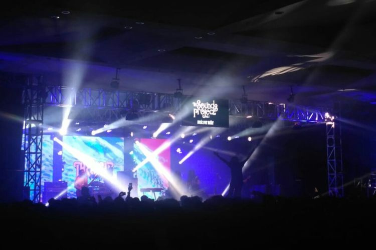 Grup musik The SIGIT tampil dalam acara The Sounds Projects Vol.4 di Kuningan City Ballroom, Jakarta Selatan, Sabtu (23/3/2019).