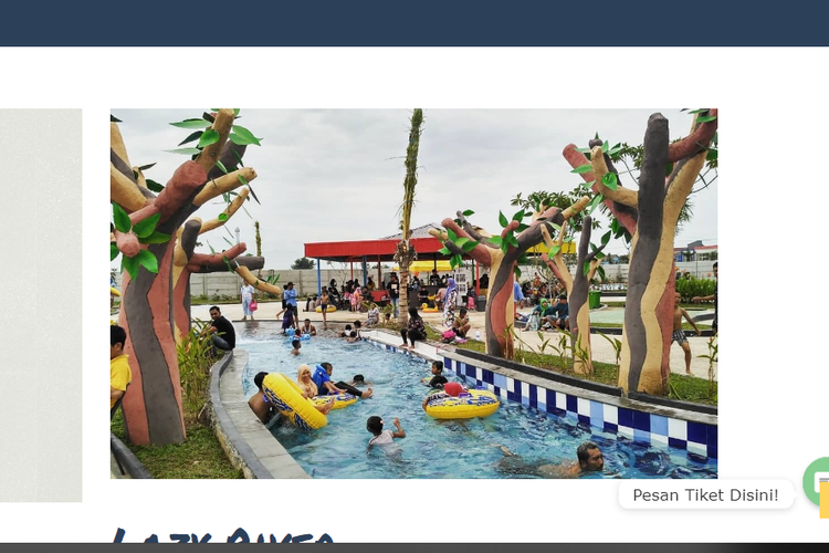 Wahana Lazy River di Kraton Waterpark, Sidoarjo, Jawa Timur. 
