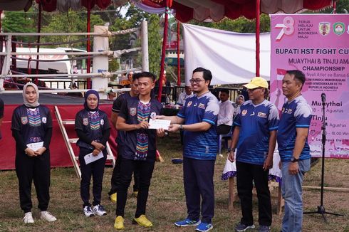 Beri Ruang untuk Atlet Muaythai dan Tinju Amatir, Bupati HST Gelar Fighting Championship Cup