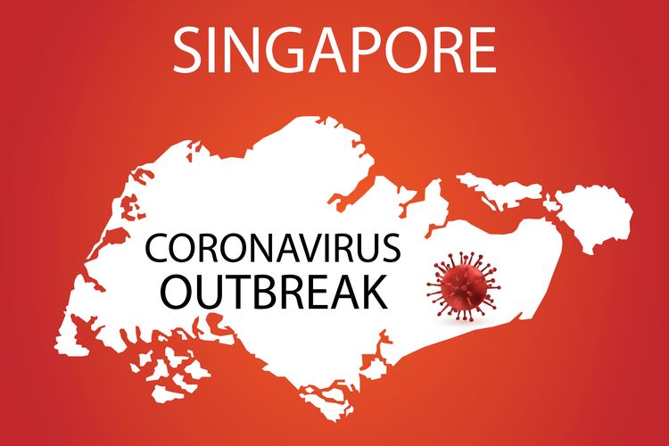 Ilustrasi virus corona di Singapura