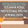 Kunci Jawaban TAM, Tes Akhir Modul Profesional PPG PAI Kemenag 2025 