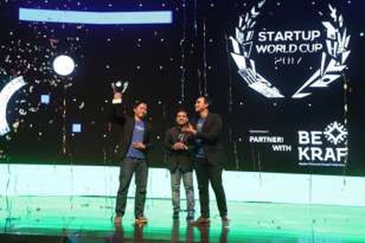 Ahlijasa diumumkan sebagai pemenang Startup Worldcup Indonesia, Rabu (23/8/2016), di Balai Kartini, Jakarta.