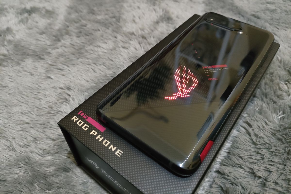 Secara desain, ROG Phone 5 nyaris identik dengan ROG Phone 3. Namun, ada perbedaan mencolok di bagian punggungnya, yaitu logo ikonik ROG yang kini mengusung deretan matriks yang terdiri dari titik-titik cahaya, alih-alih lampu RGB konvensional.

Desain logo yang terbilang dinamis ini mirip dengan lampu ROG yang terdapat di sejumlah produk gaming Asus lainnya, seperti Lightning Armor Case ROG Phone 3, atau laptop gaming ROG Zephyrus G14.