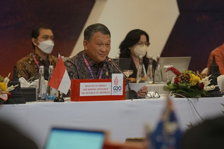 Menteri Energi dan Sumber Daya Mineral (ESDM) Arifin Tasrif dalam rangkaian pertemuan Energy Transitions Working Group (ETWG) G20 di Yogyakarta, Kamis (24/3/2022).