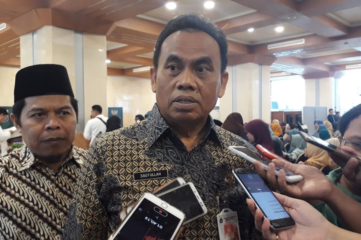 Sekretaris Daerah DKI Jakarta Saefullah di Balai Kota DKI Jakarta, Kamis (19/12/2019).