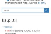 'Kapitil' Masuk KBBI, Apa Makna dan Bagaimana Penggunaannya?