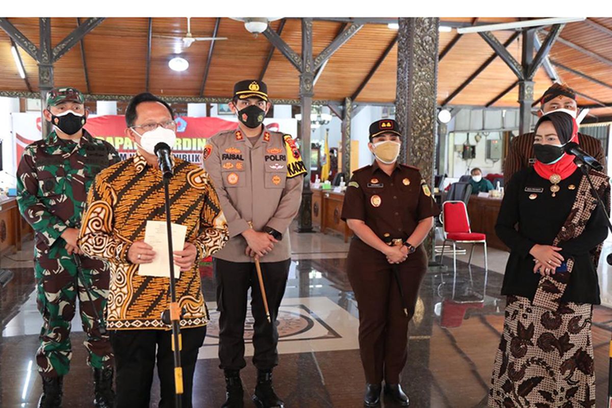 Mendagri Muhammad Tito Karnavian dalam kunjungan kerja ke Kabupaten Brebes, Jawa Tengah, Kamis (29/7/2021).