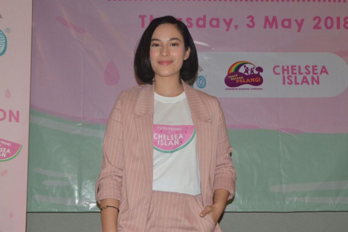 Chelsea Islan saat ditemui di kawasan Kebayoran, Jakarta Selatan, Kamis (3/5/2018).