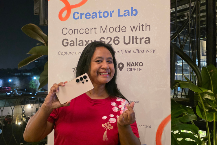 Anita, freelance fotografer yang mengikuti acara  workshop Creator Lab Concert Mode with Samsung Galaxy S26 Ultra.