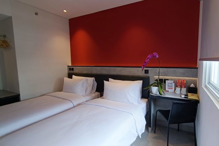 Tampilan kamar di Amaris Hotel Kalimalang-Bekasi.