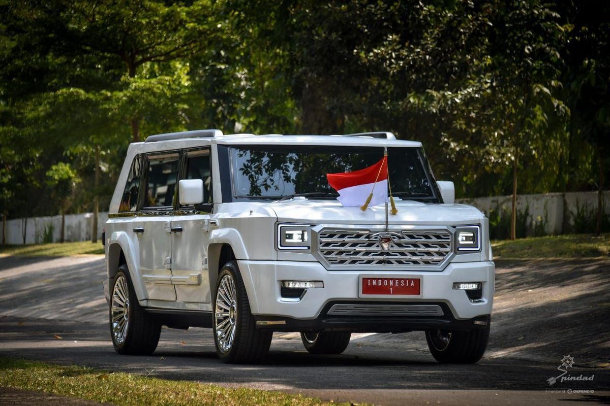 Mobil MV3 Garuda Limousine dipakai Presiden Prabowo Subianto dan Wakil Presiden Gibran Rakabuming Raka saat pelantikan, Minggu (20/10/2024)