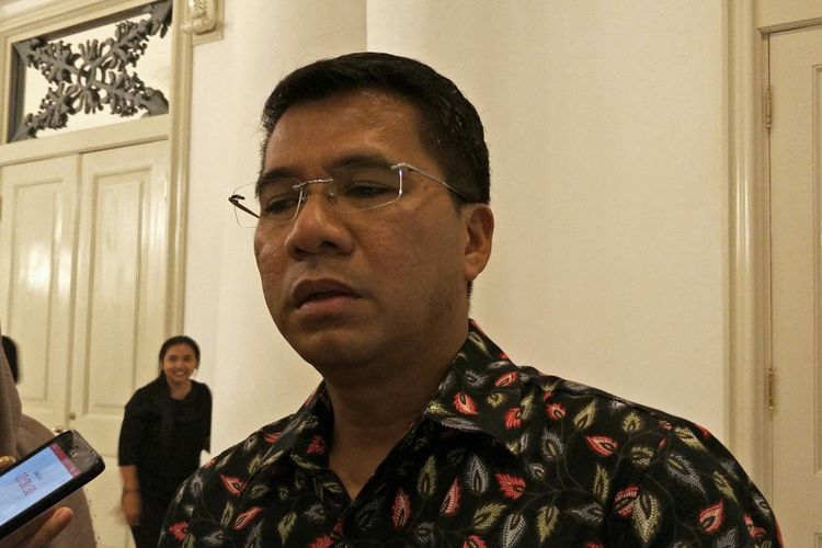 Direktur Utama PT Jakarta Tourisindo G Jeffrey Rantung di Balai Kota DKI Jakarta, Rabu (8/11/2017).