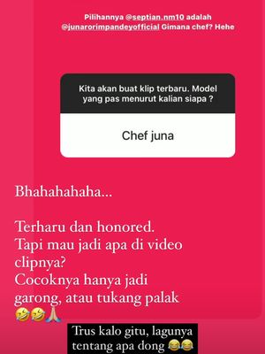 Instagram Story Chef Juna.