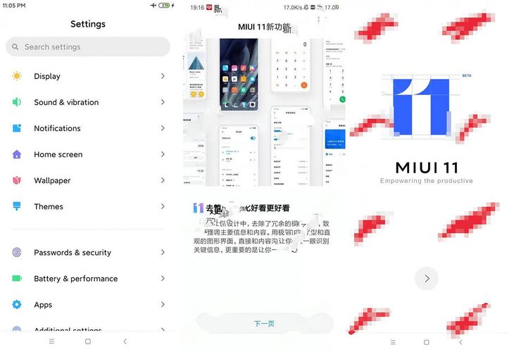 Tampilan MIUI 11 versi pre-release