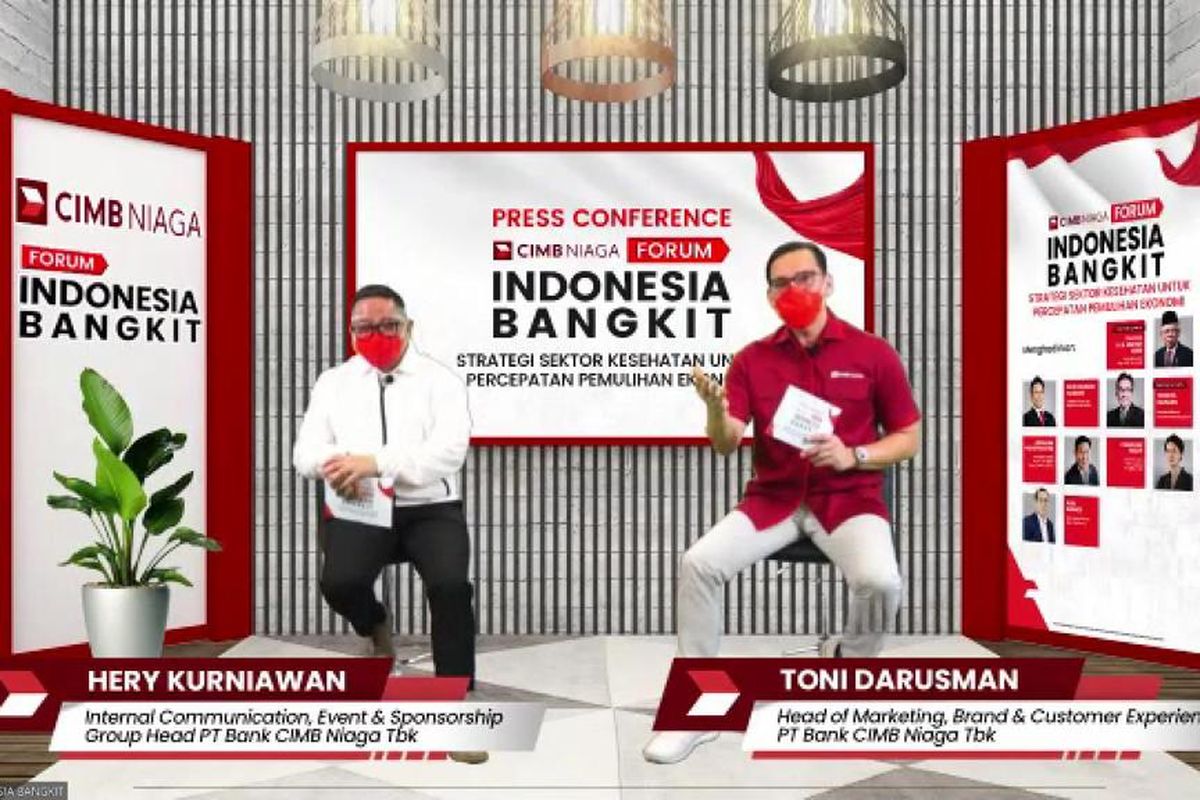 konferensi pers Forum Indonesia Bangkit yang dilakukan secara virtual di Jakarta, Kamis (1/4/2021).  (Tangkapan Layar)