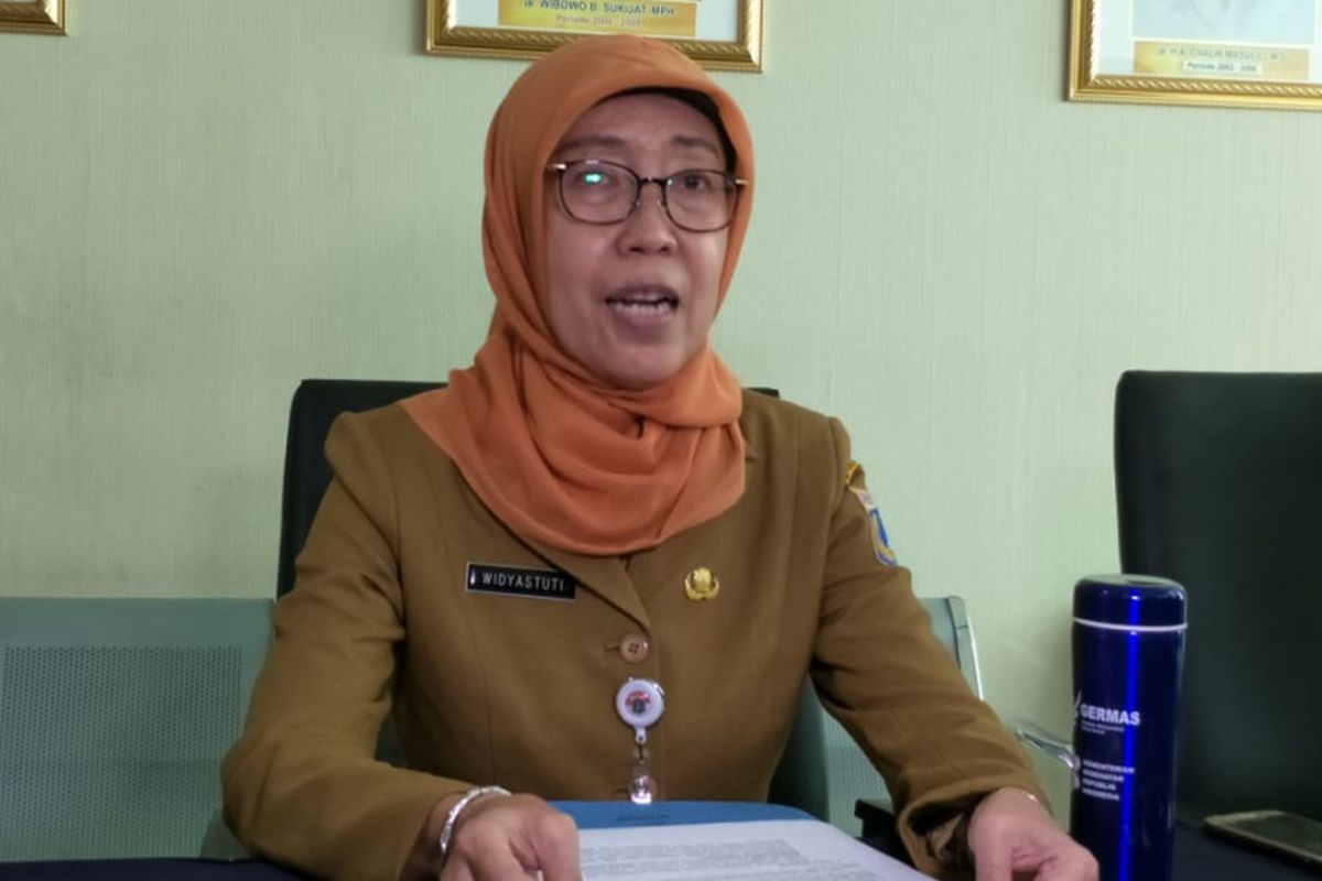 Kepala Dinas Kesehatan DKI Jakarta Widyastuti di kantornya, Petojo, Jakarta Pusat, Senin (4/3/2019).
