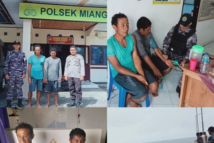 Dua nelayan asal Pulau Morotai Sukri Soleman (41 tahun) dan Yusup Abdurahman (45 tahun) telah dinyatakan hilang berhasil ditemukan nelayan asing dan informasi diterima pada Kamis (14/09/23) dari Lanal Melonguane, Kamis (14/9/2023).