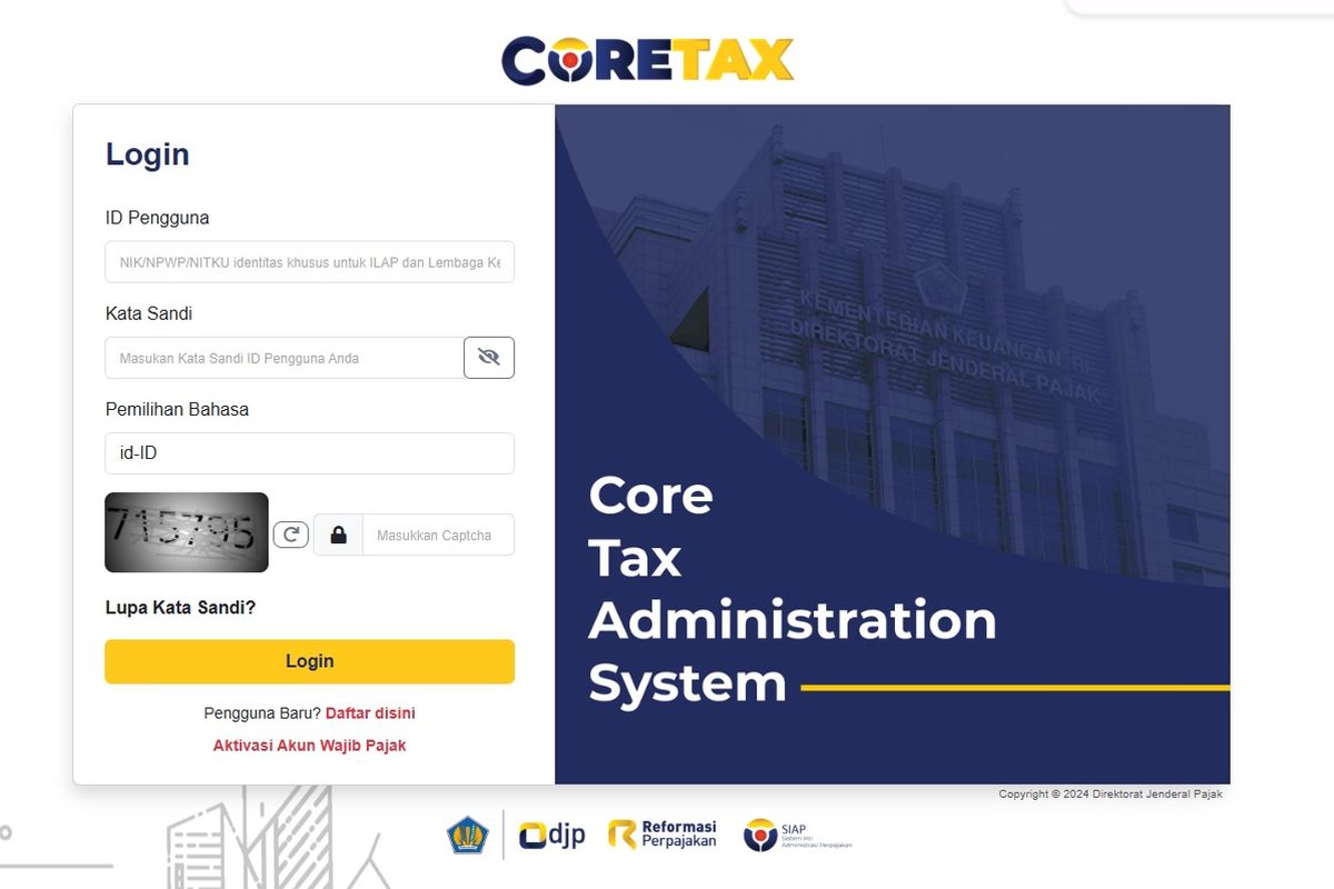 Cara Akses Coretax DJP bagi Pengguna DJP Online, Cukup Ubah Kata Sandi