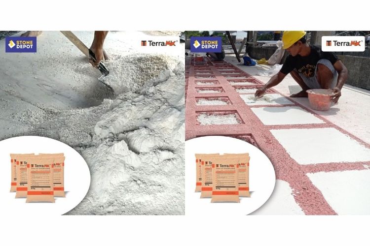 Produk teraso cor instan Terramix.