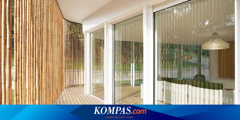 rumah berdinding bambu transparan
