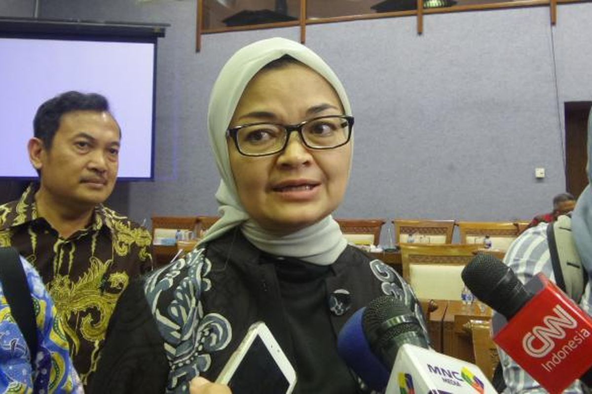 Kepala Badan Pengawas Obat dan Makanan (BPOM) Penny K Lukito di Kompleks Parlemen, Senayan, Jakart, Rabu (7/9/2016)