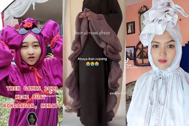 Munculnya tren baju Lebaran di media sosial TikTok seperti abaya cupang dan juga abaya pocong.