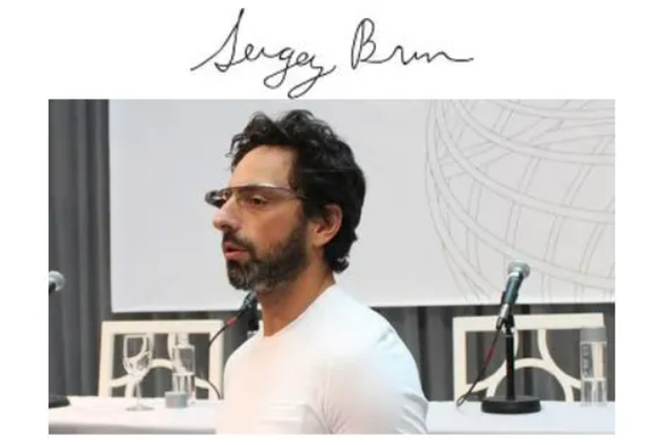 Tanda tangan Sergey Brin.