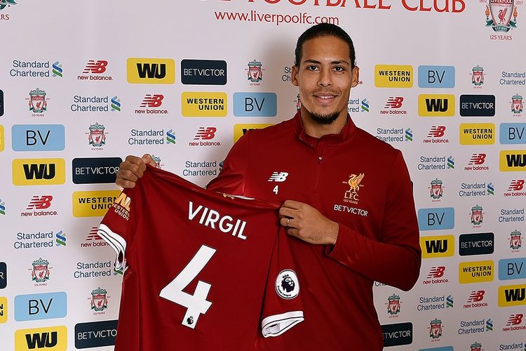 Virgil van Dijk resmi pindah ke Liverpool dan memilih nomor punggung 4.