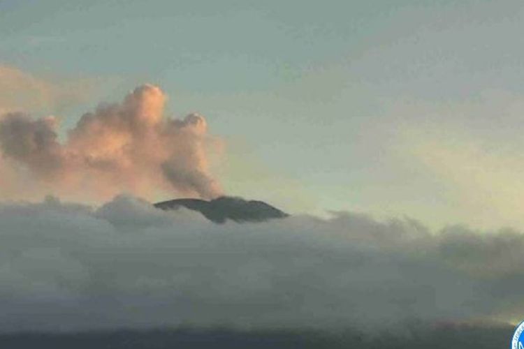 Visual Gunung Ile Lewotolok pada Jumat (29/3/2024) pukul 05.52 Wita