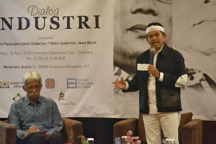Dedi Mulyadi dialog bersama para pengusaha Industri di Kawasan Jababeka, Kabupaten Bekasi, Kamis (19/4/2018).